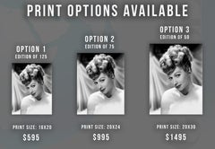Lucille Ball Elegant Portrait in White Globe Photos Fine Art Print
