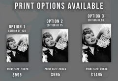 Lucille Ball allongée dans le dos Movie Star News Fine Art Print