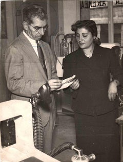 Unknown - Lucky Luciano with his Secretary - Vintage B/W photo - 1962 at  1stDibs