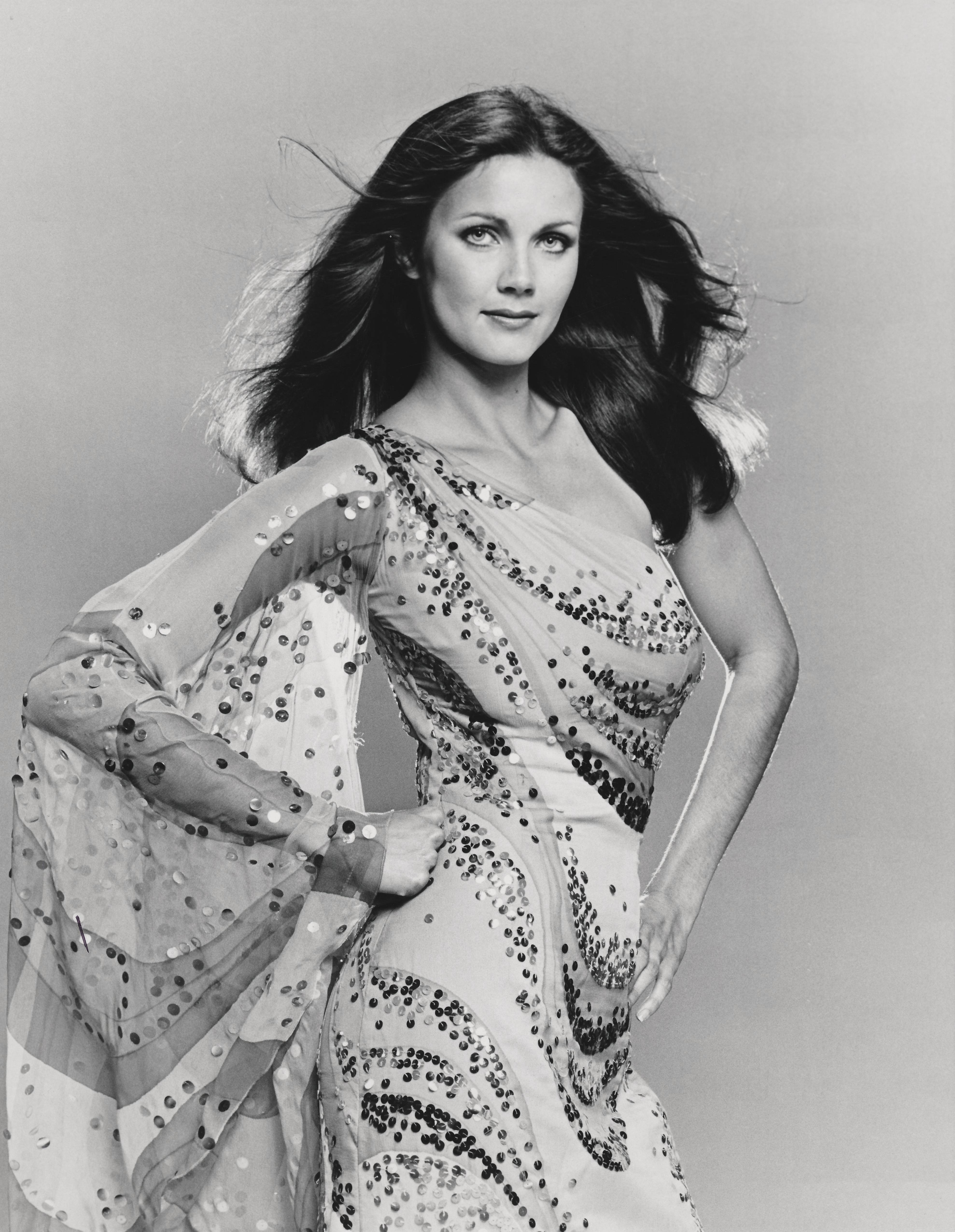 Unknown Black and White Photograph - Lynda Carter in Sequins Fine Art Print