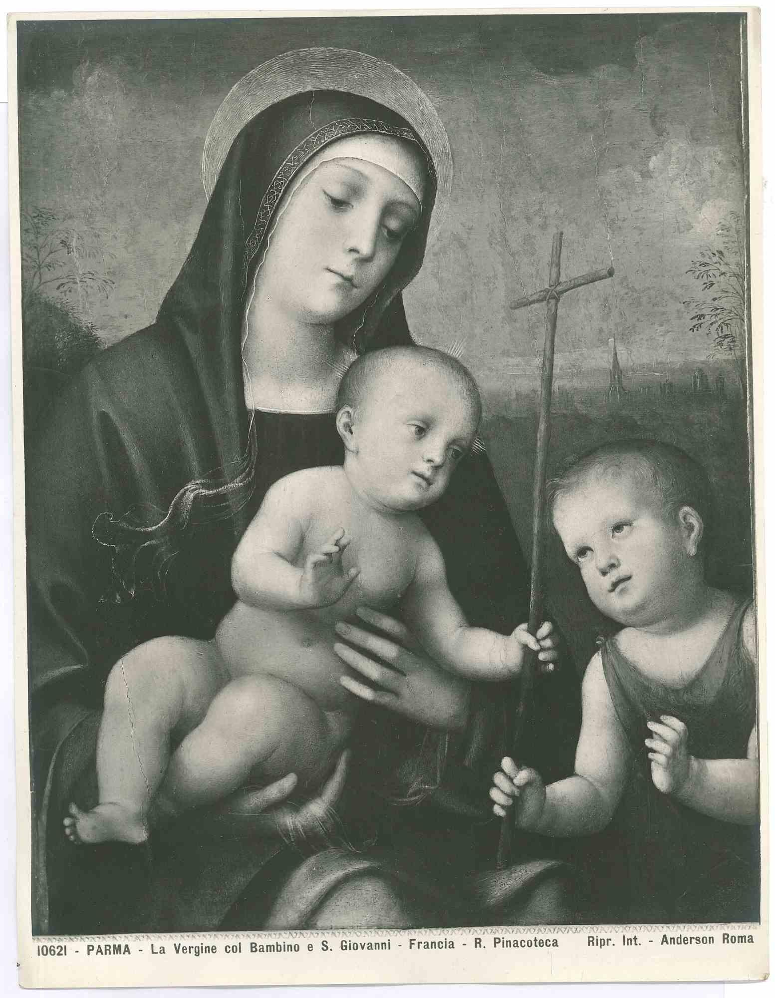 Madonna and Baby S. Giovani Gallery of Parma- Photo vintage - Début du 20e siècle
