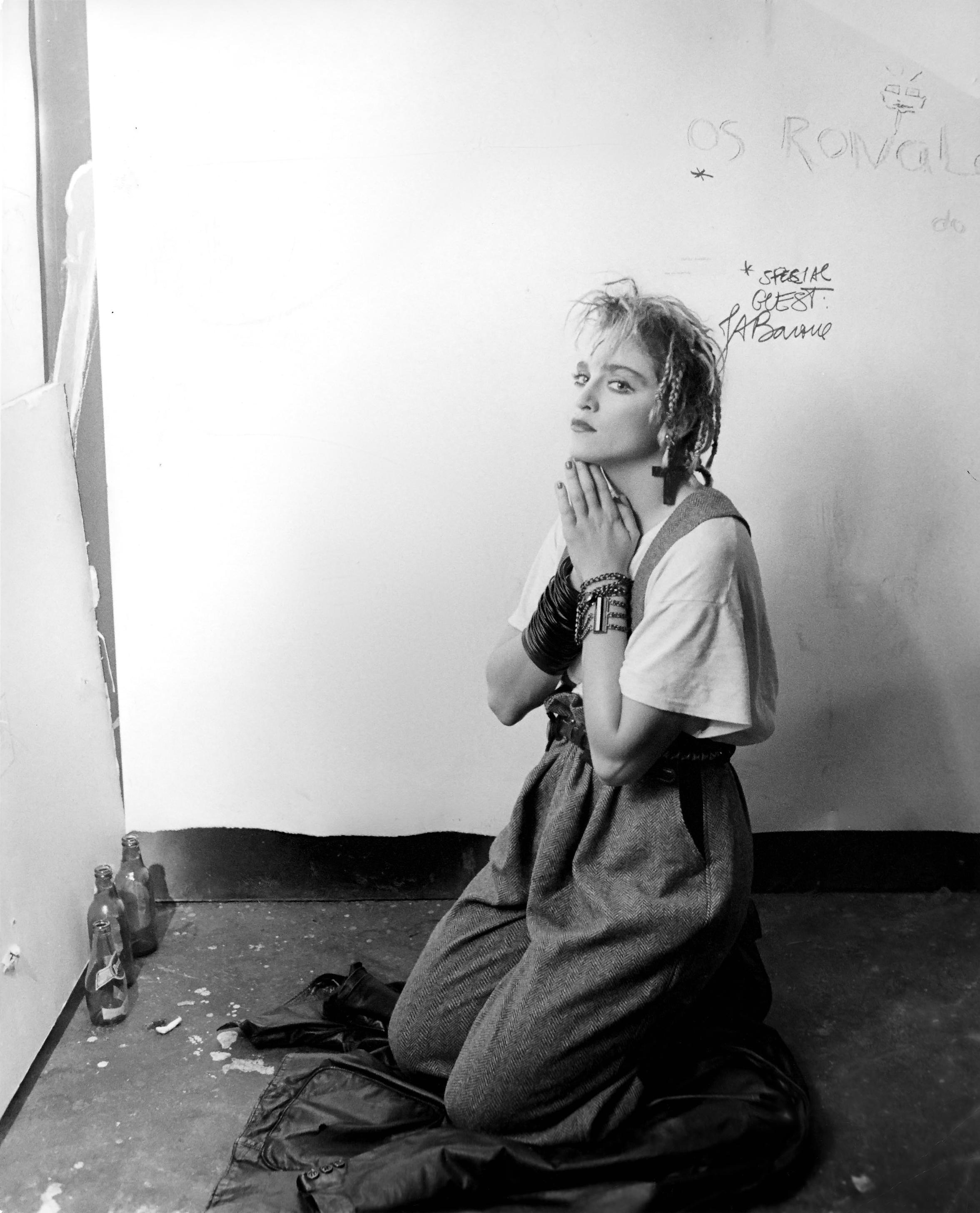 Unknown Portrait Photograph - Madonna: Young Pop Star in Prayer Pose