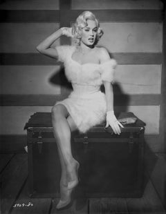 Mamie Van Doren Pinup in White Fur Fine Art Print