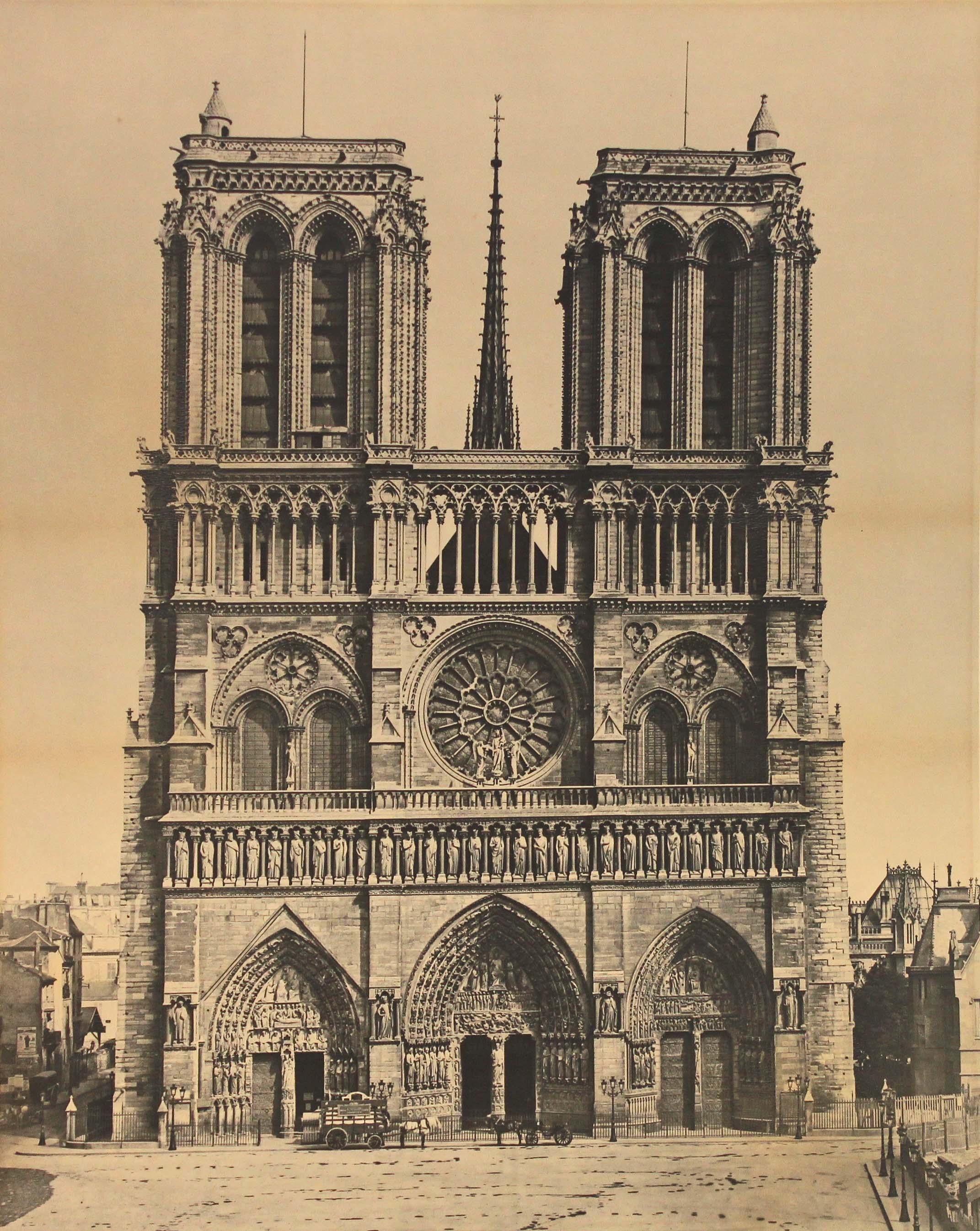 Unknown Landscape Photograph - Mammoth Photograph of Notre Dame
