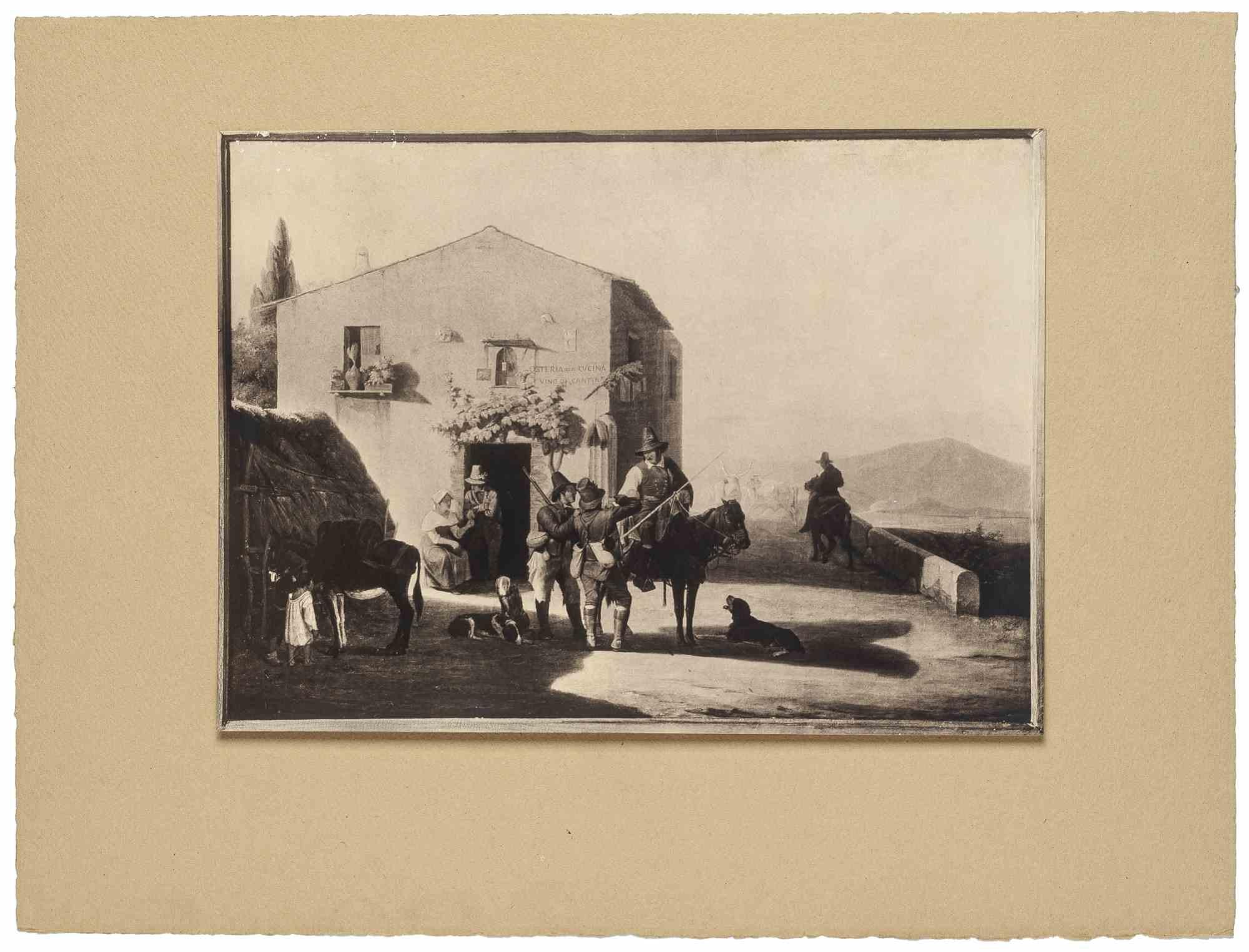 Unknown Figurative Photograph – Man On the Horse – Vintage-Fotografie – 1930er Jahre