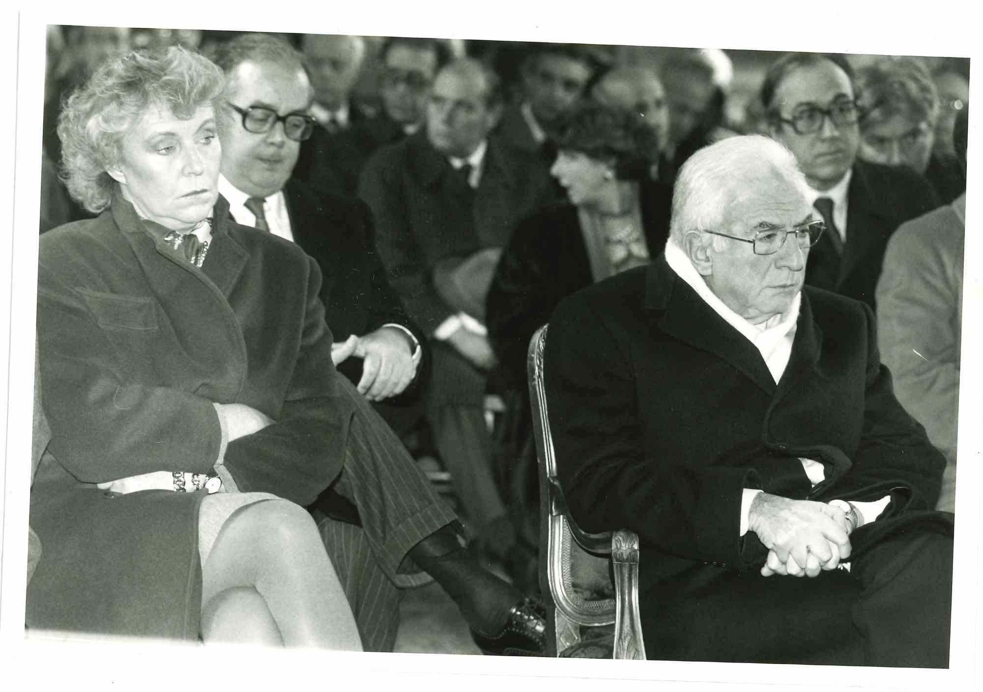 Unknown Portrait Photograph - Margherita Boniver and Francesco Cossiga - 1990s