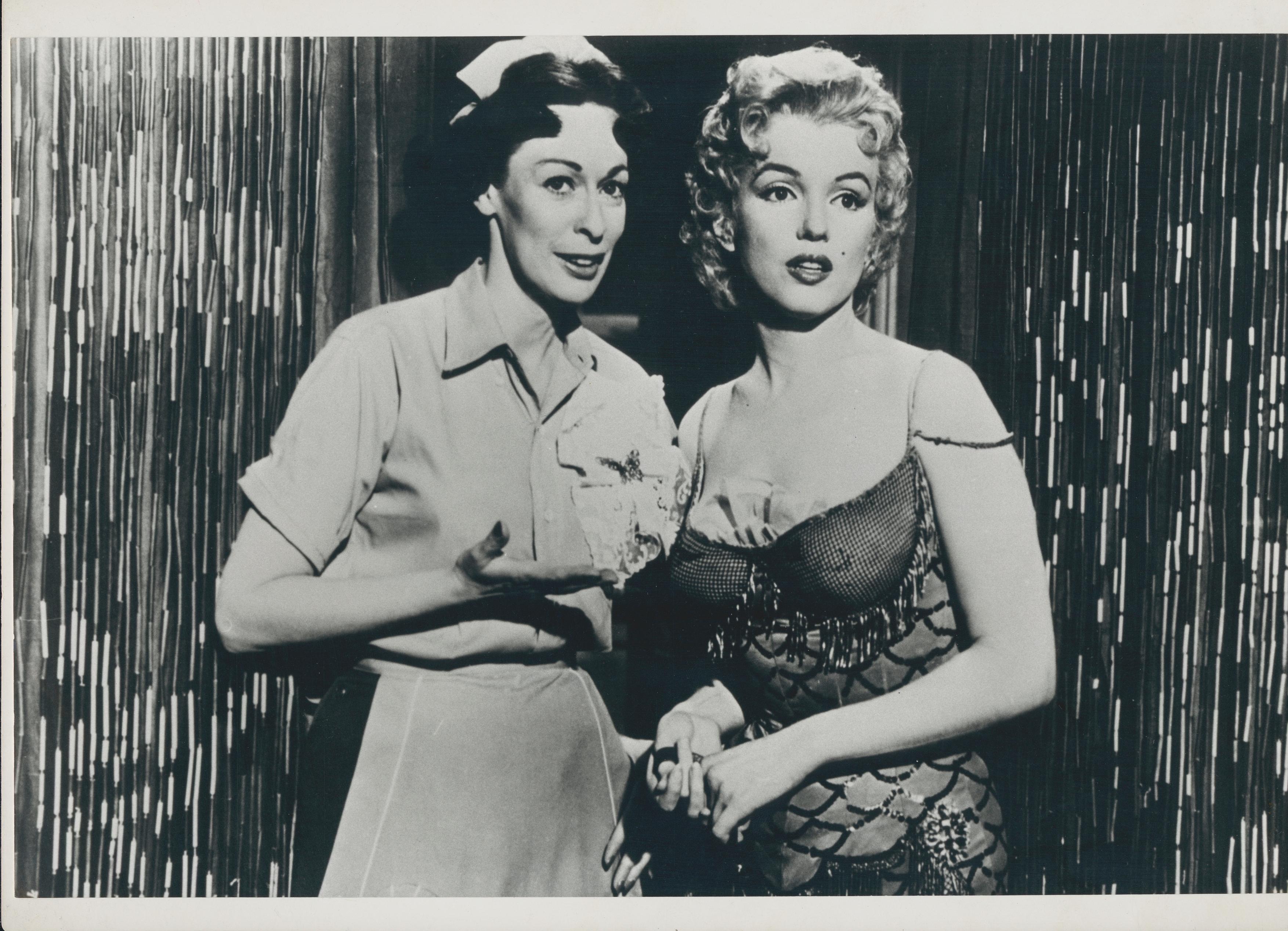 Unknown Portrait Photograph - Marilyn Monroe and Eileen Beckert in "Bus Stop", 1956, 29, 8 x 19, 8 cm