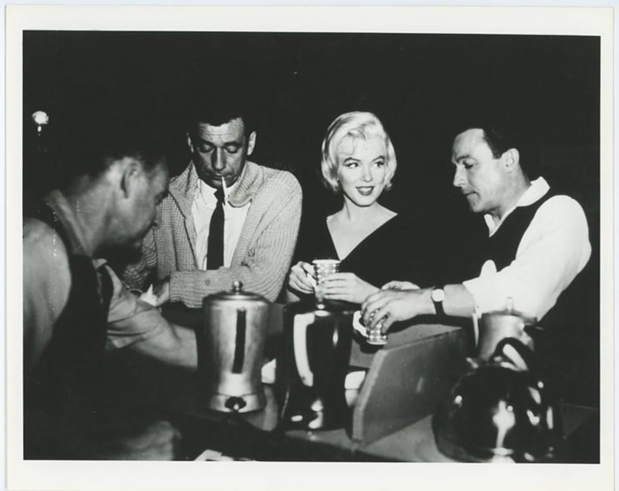 Unknown Black and White Photograph - Marilyn Monroe and Yves Montand in "Let's Make Love" 1960