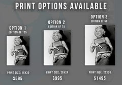 Marilyn Monroe Candid with 3-D Glasses Globe Photos Fine Art Print