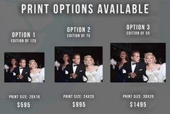 Marilyn Monroe, Humphrey Bogart and Lauren Bacall, Colorized Fine Art Print