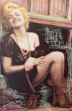 "Marilyn Monroe looks up" Photography & Acrylic on canvas