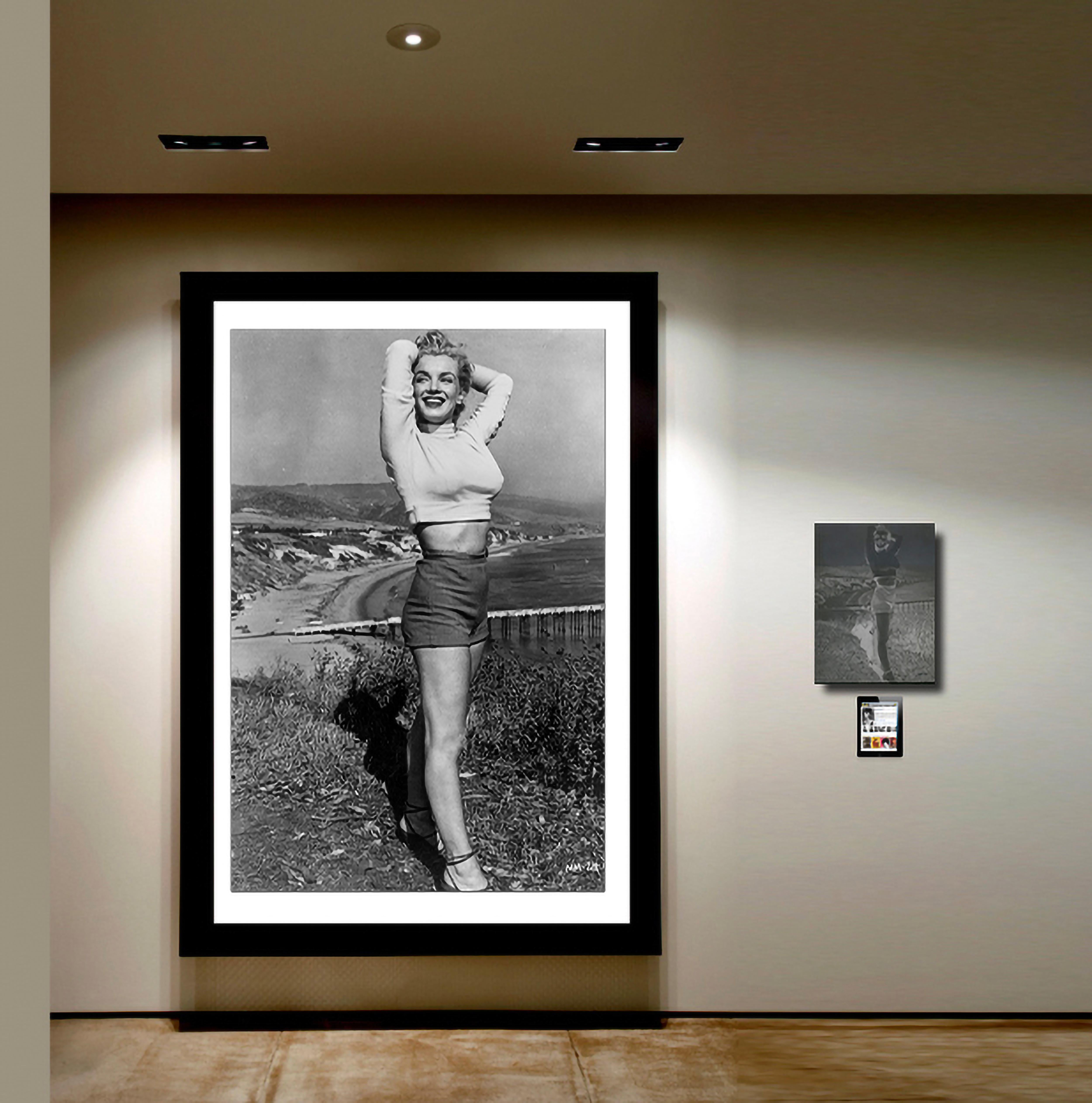 Marilyn Monroe on the Shore - Photograph and Vintage Large Format Negative