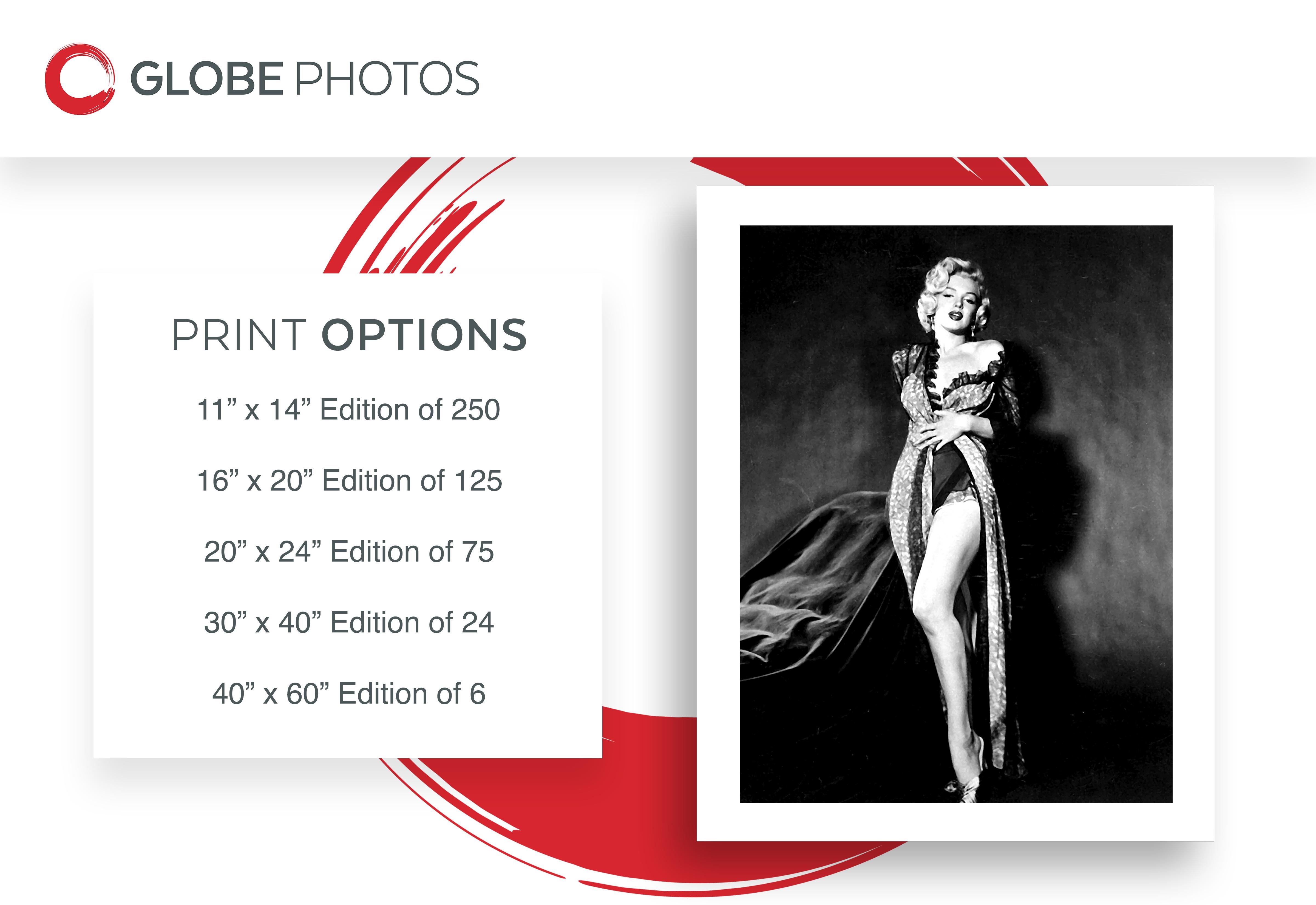 Marilyn Monroe: Pinup in High-Slit Dress - Photograph by Unknown