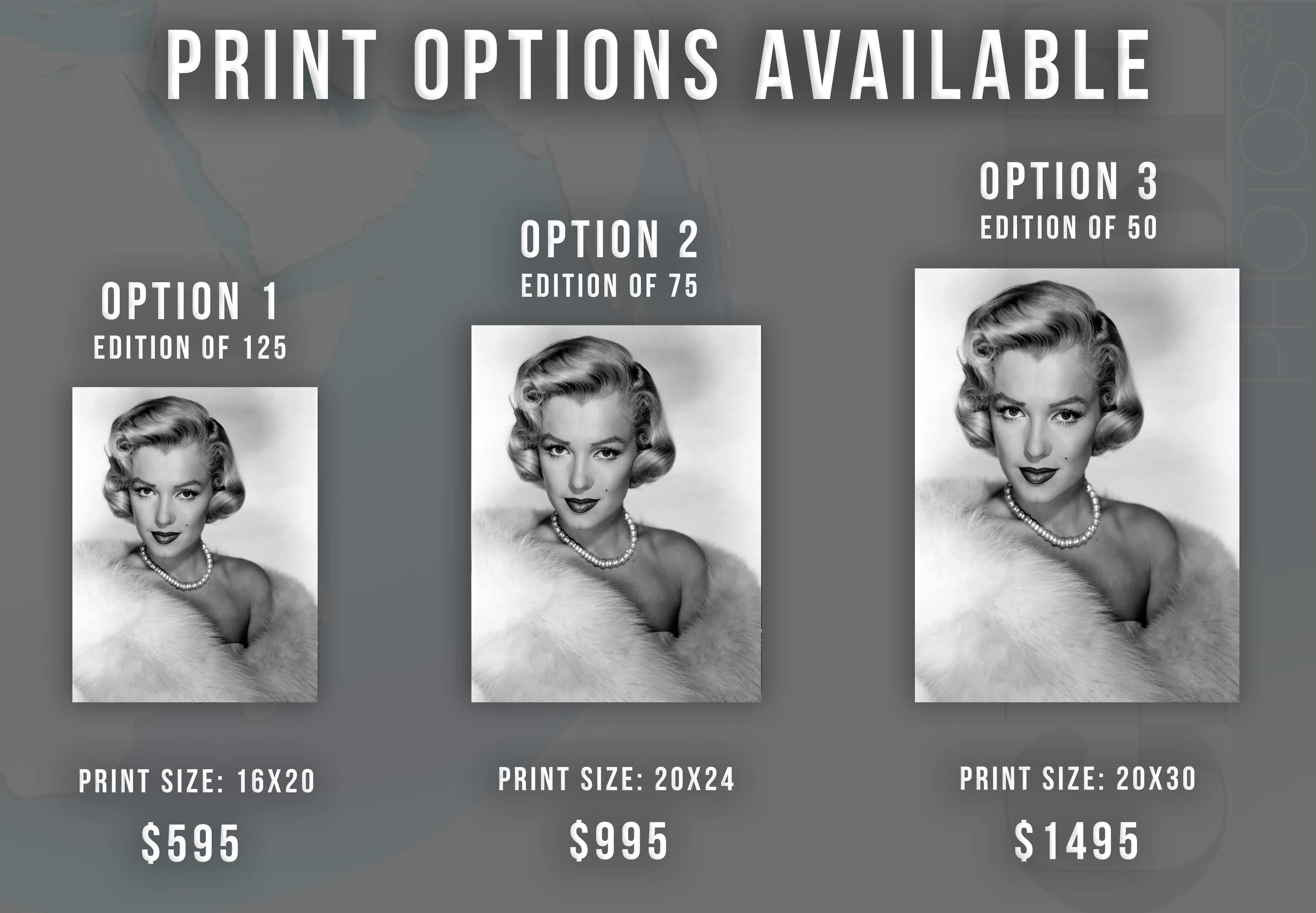 Marilyn Monroe Posed in Fur Globe Photos Fine Art Print - Photograph by Unknown