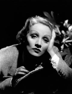 Vintage Marlene Dietrich Dramatic Portrait in the Studio Globe Photos Fine Art Print