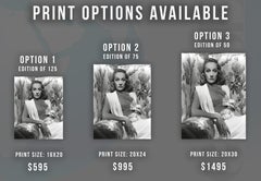 Marlene Dietrich Posed on Floral Couch Globe Photos Fine Art Print