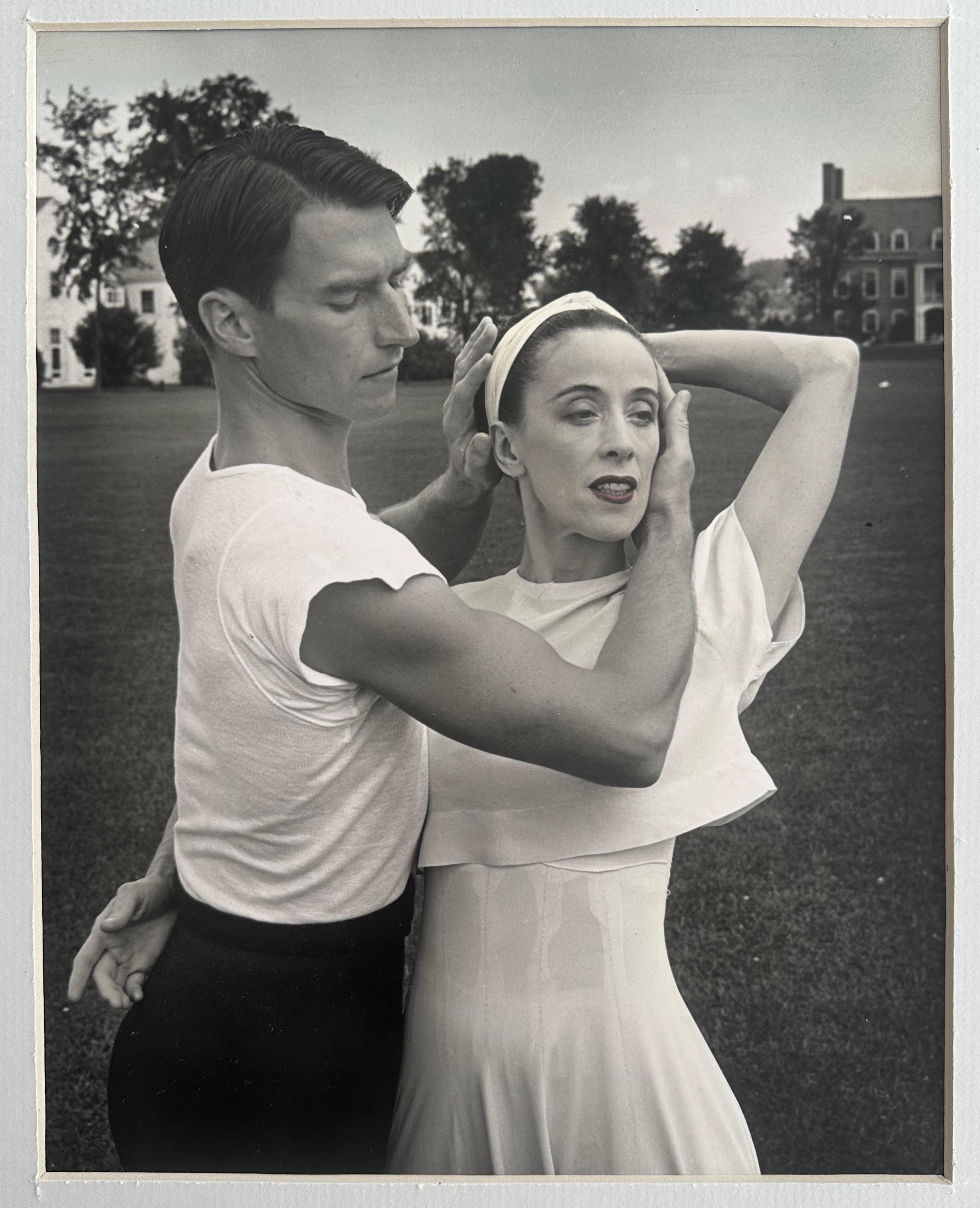 Unknown Black and White Photograph - Martha Graham & Erick Hawkins at Bennington College