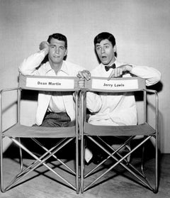 Vintage Martin and Lewis with Casting Chairs Globe Photos Fine Art Print