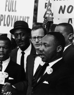 Vintage Martin Luther King, Jr. at Civil Rights March Globe Photos Fine Art Print