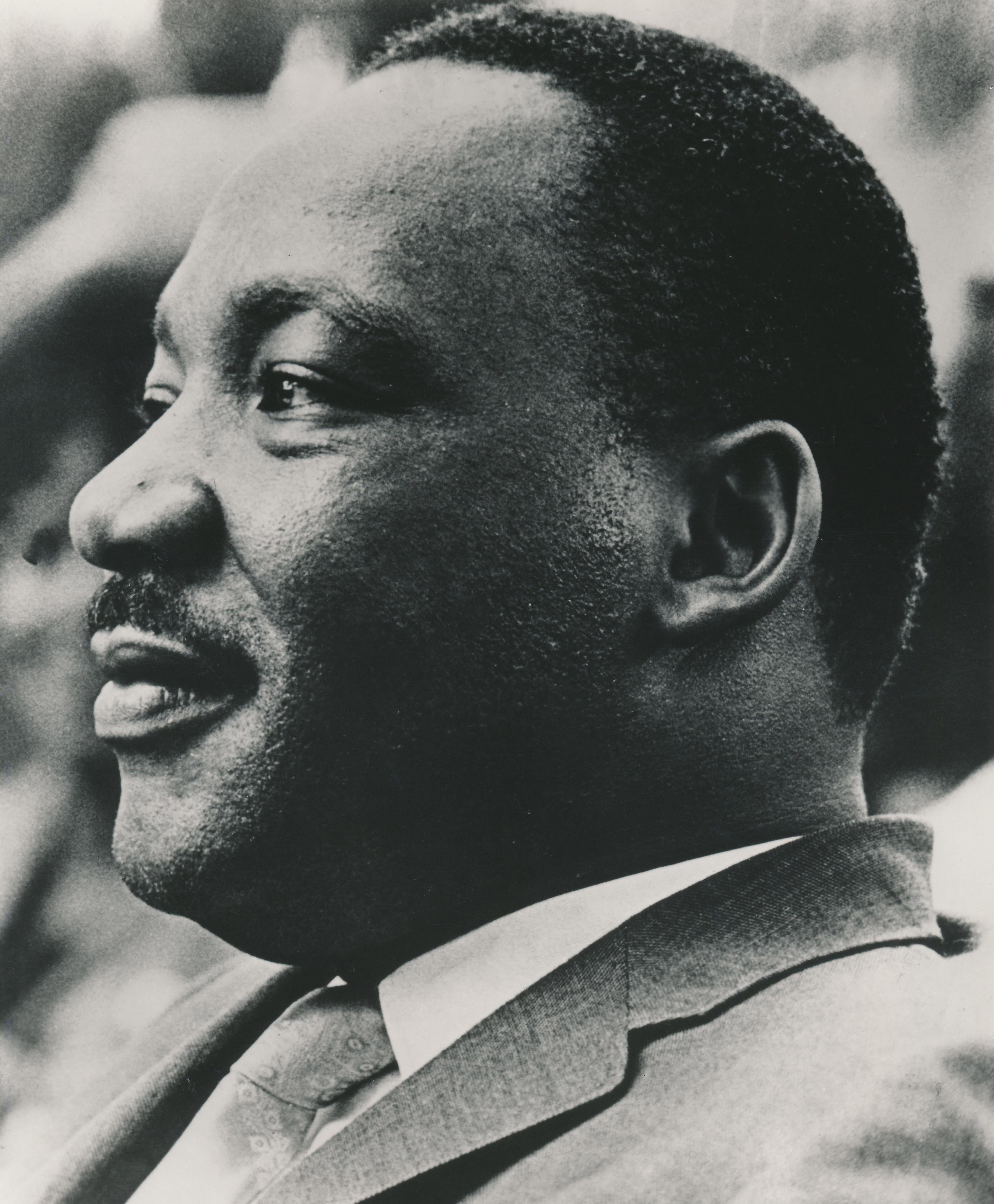 Unknown Black and White Photograph - Martin Luther King Profile Portrait Fine Art Print