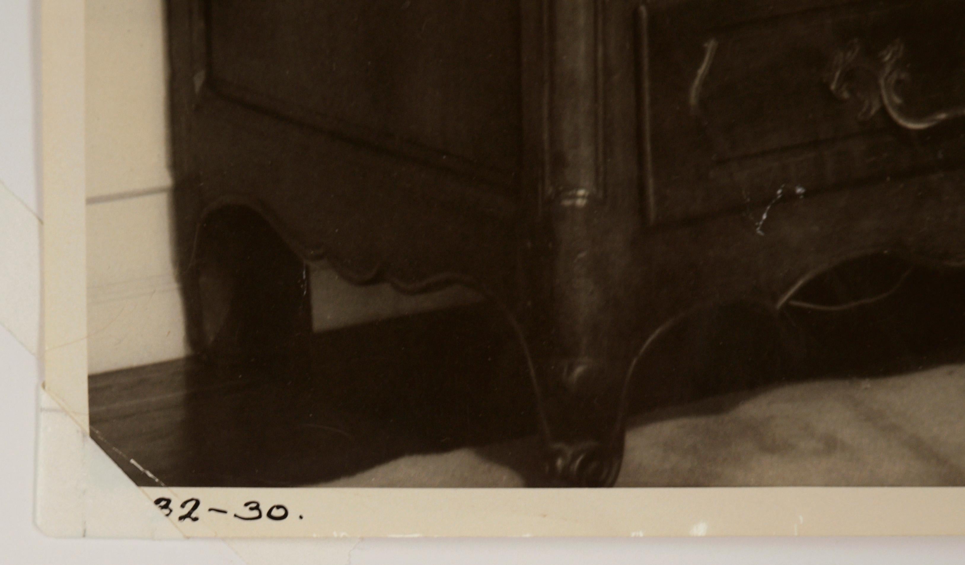 Mary Pickford Standing by a Mirrored Dresser - B&W Photo - Black Figurative Photograph by Unknown