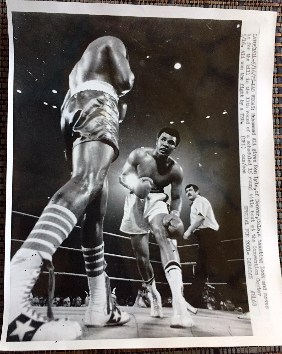 Mauhammed Ali/Ron Lyle Las Vegas 5//16/75 - Photograph by Unknown