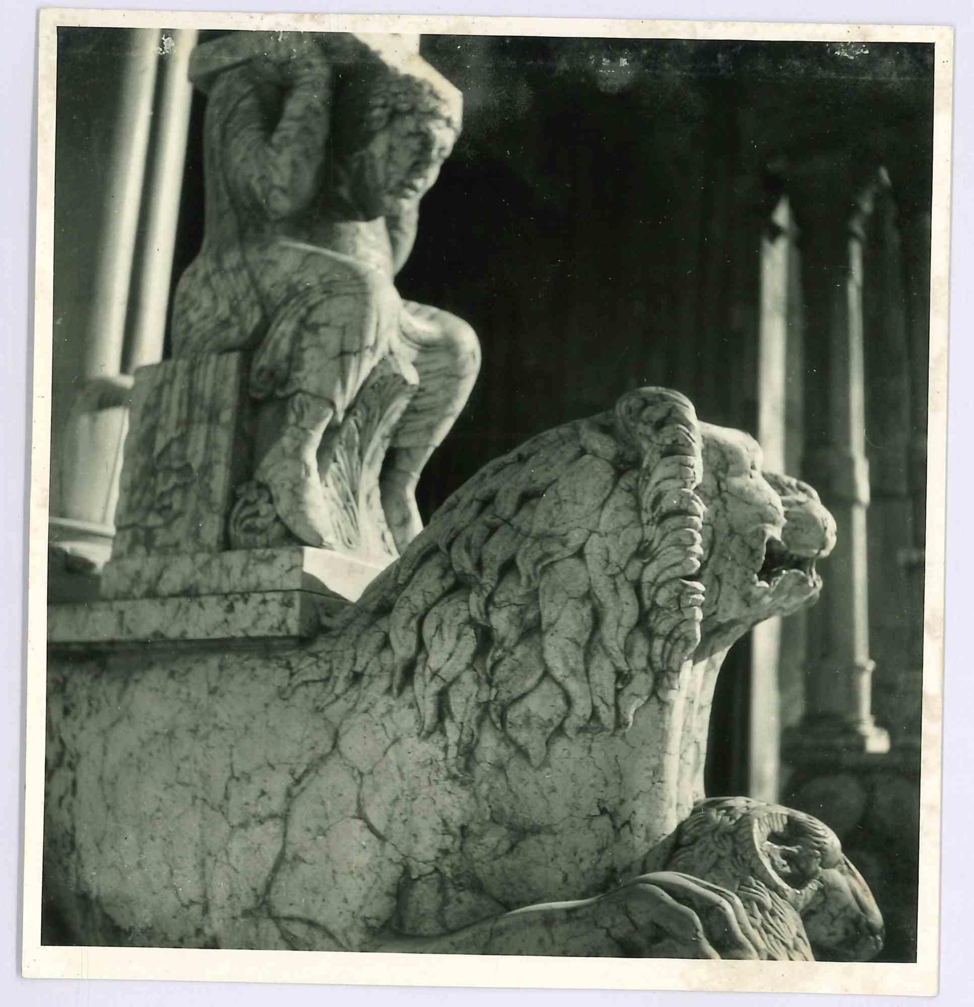 Medieval Column - Vintage Photo - Early 20th century