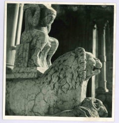 Mittelalterliche Säule – Vintage-Foto – frühes 20. Jahrhundert