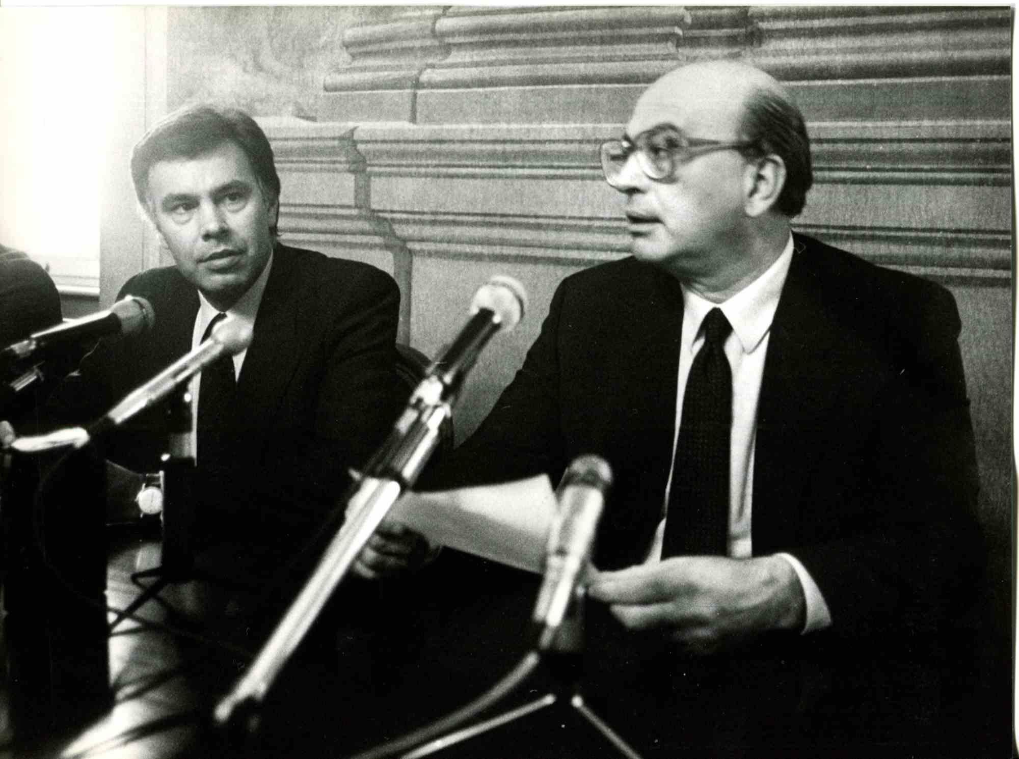 Meeting between Bettino Craxi and Felipe Gonzalez- Photo - 1980s