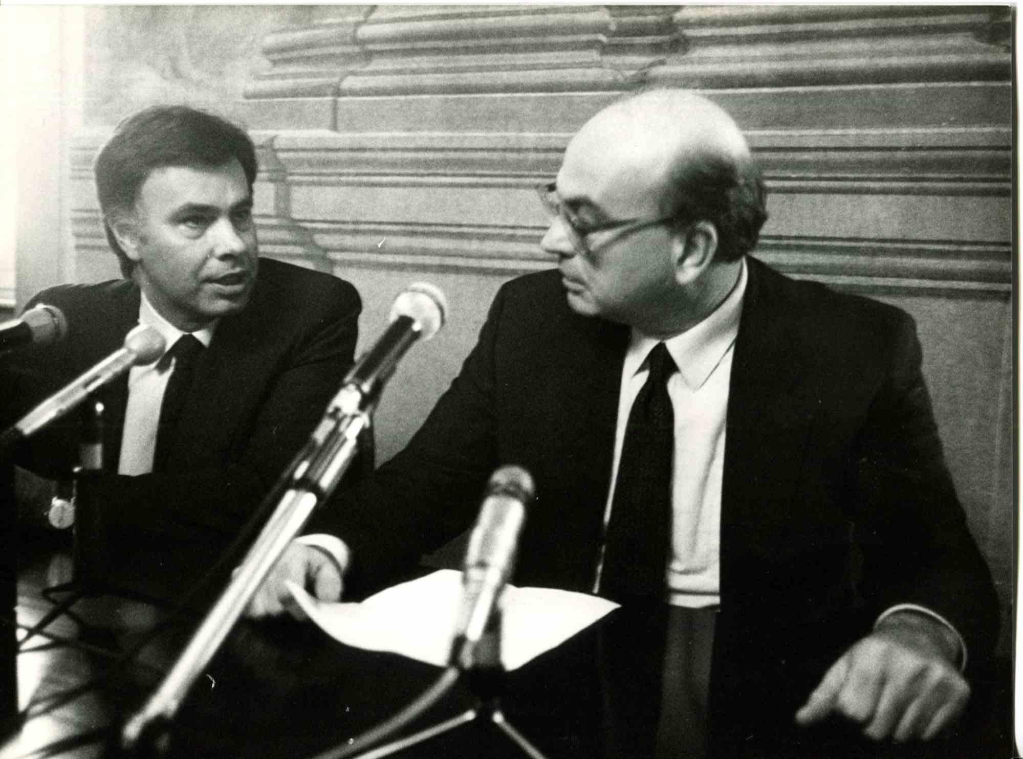 Meeting between Bettino Craxi and Felipe Gonzalez- Photo - 1980s