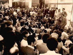 Meeting in CNEN - Photo vintage en noir et blanc - Années 1970