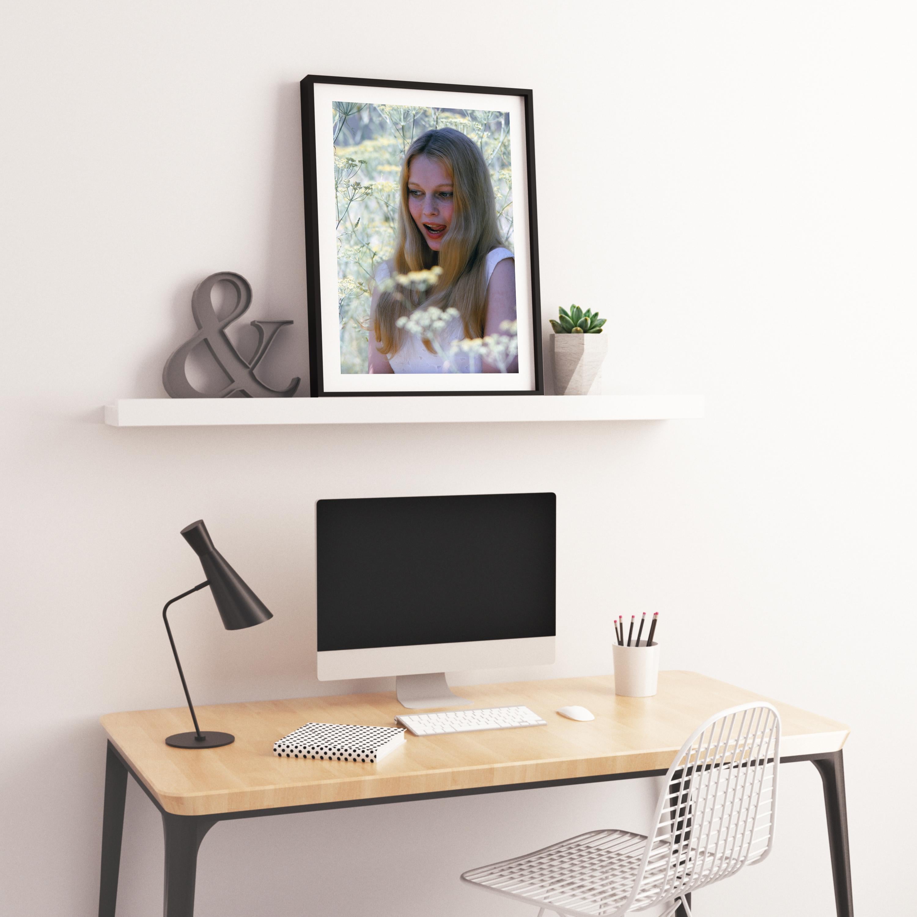 Mia Farrow: Young Star Actress Fine Art Print - Gray Portrait Photograph by Unknown