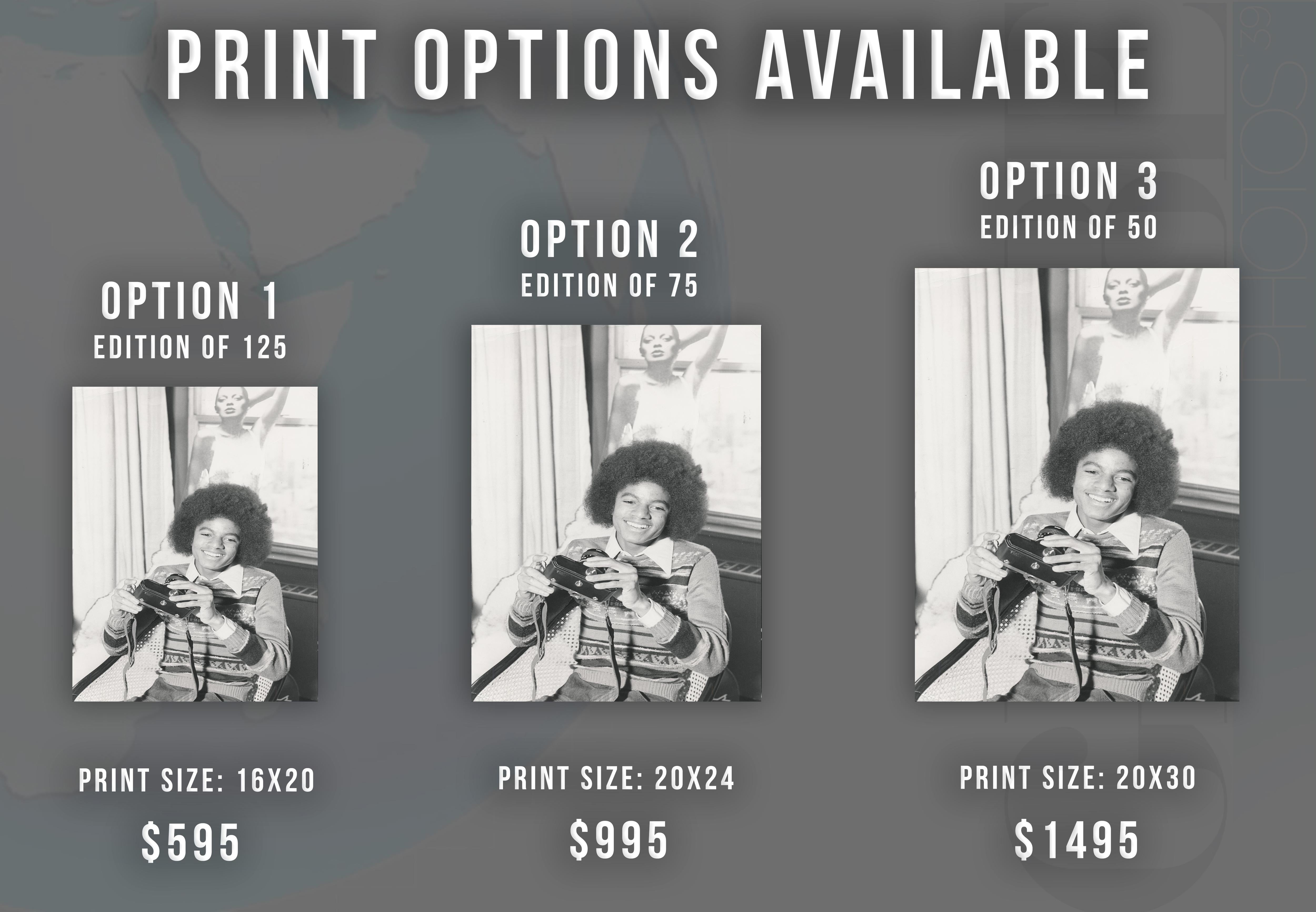 Michael Jackson With a Camera Globe Photos Fine Art Print - Photograph by Unknown
