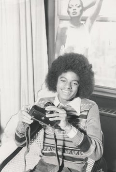 Vintage Michael Jackson With a Camera Globe Photos Fine Art Print