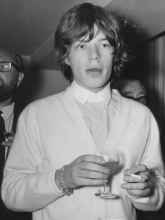 Mick Jagger Candid at a Party Fine Art Print