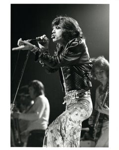 Mick Jagger of The Rolling Stones Performing Vintage Original Photograph