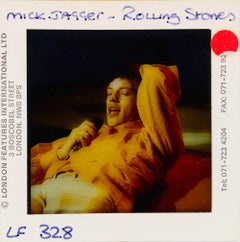 Vintage Mick Jagger Singing, a Unique Original Slide Photograph