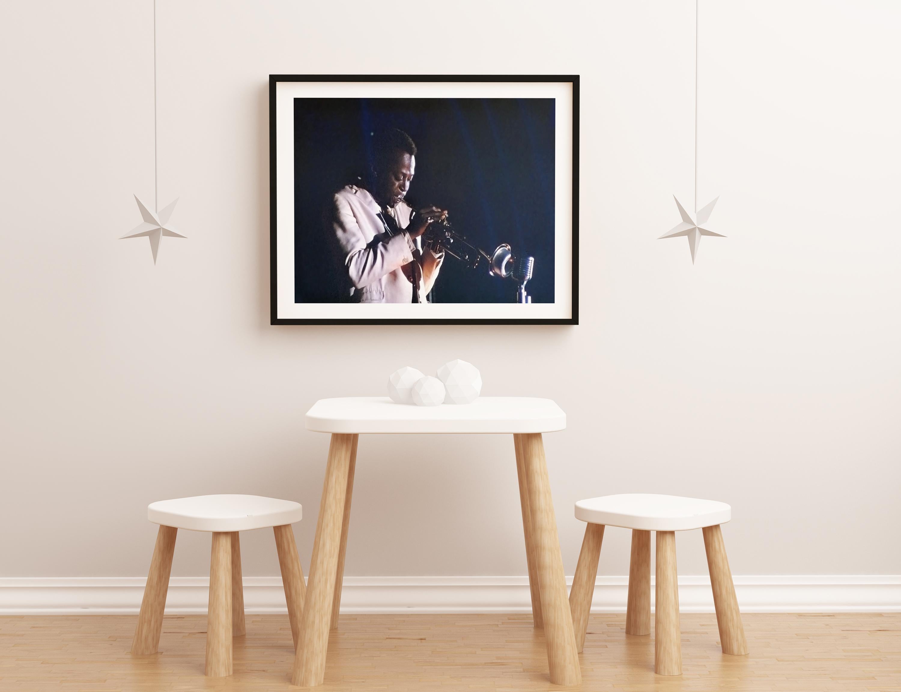 Miles Davis Playing on Stage Fine Art Print For Sale 2