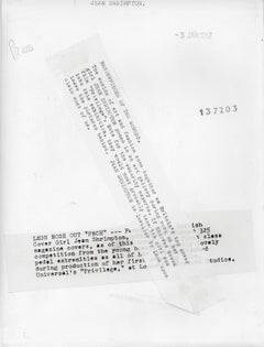 Model Jean Shrimpton Posing in Art Gallery Vintage Original Photograph