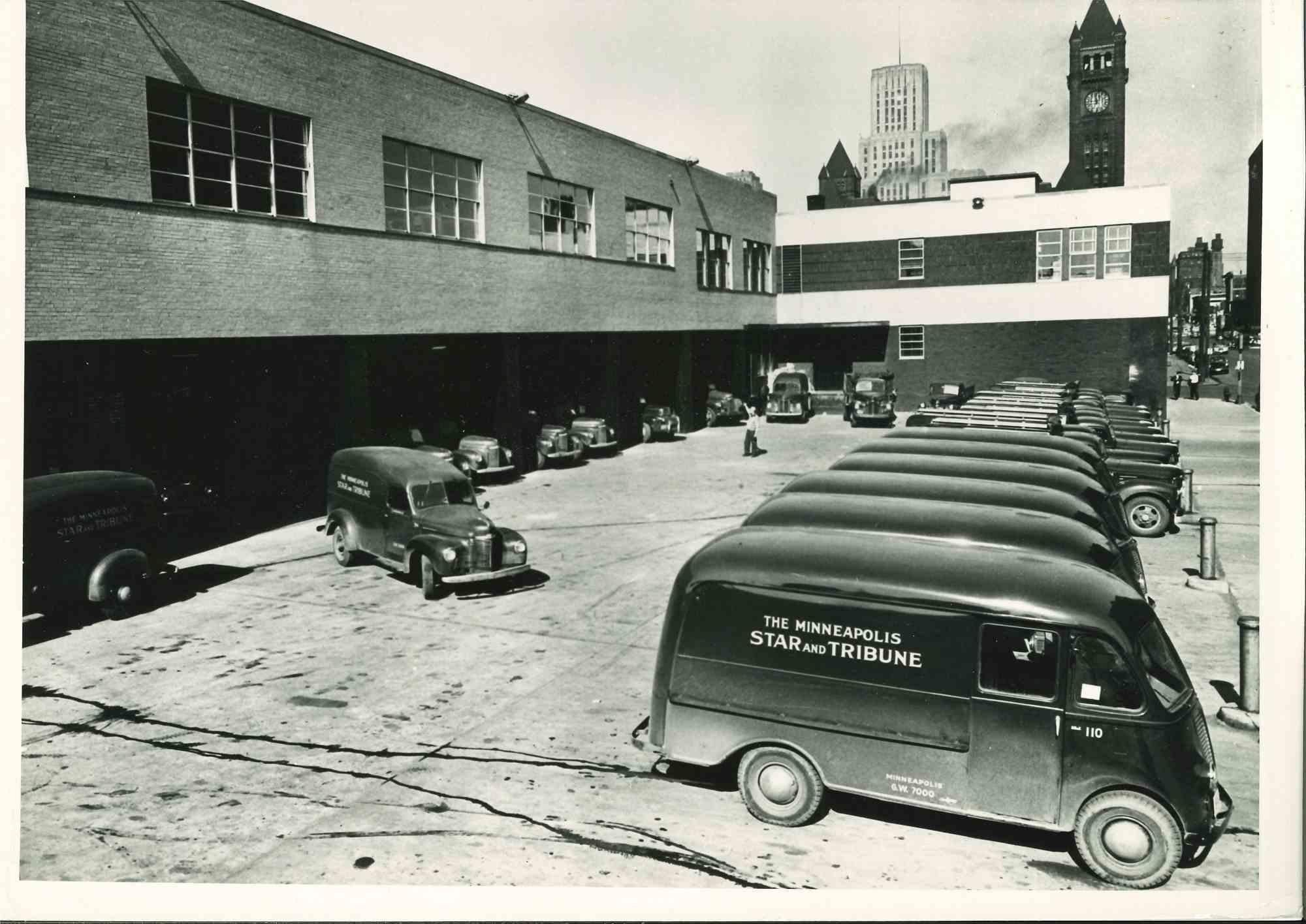 Unknown Figurative Photograph - Modern Newspaper Plant - American Vintage Photograph - Mid 20th Century