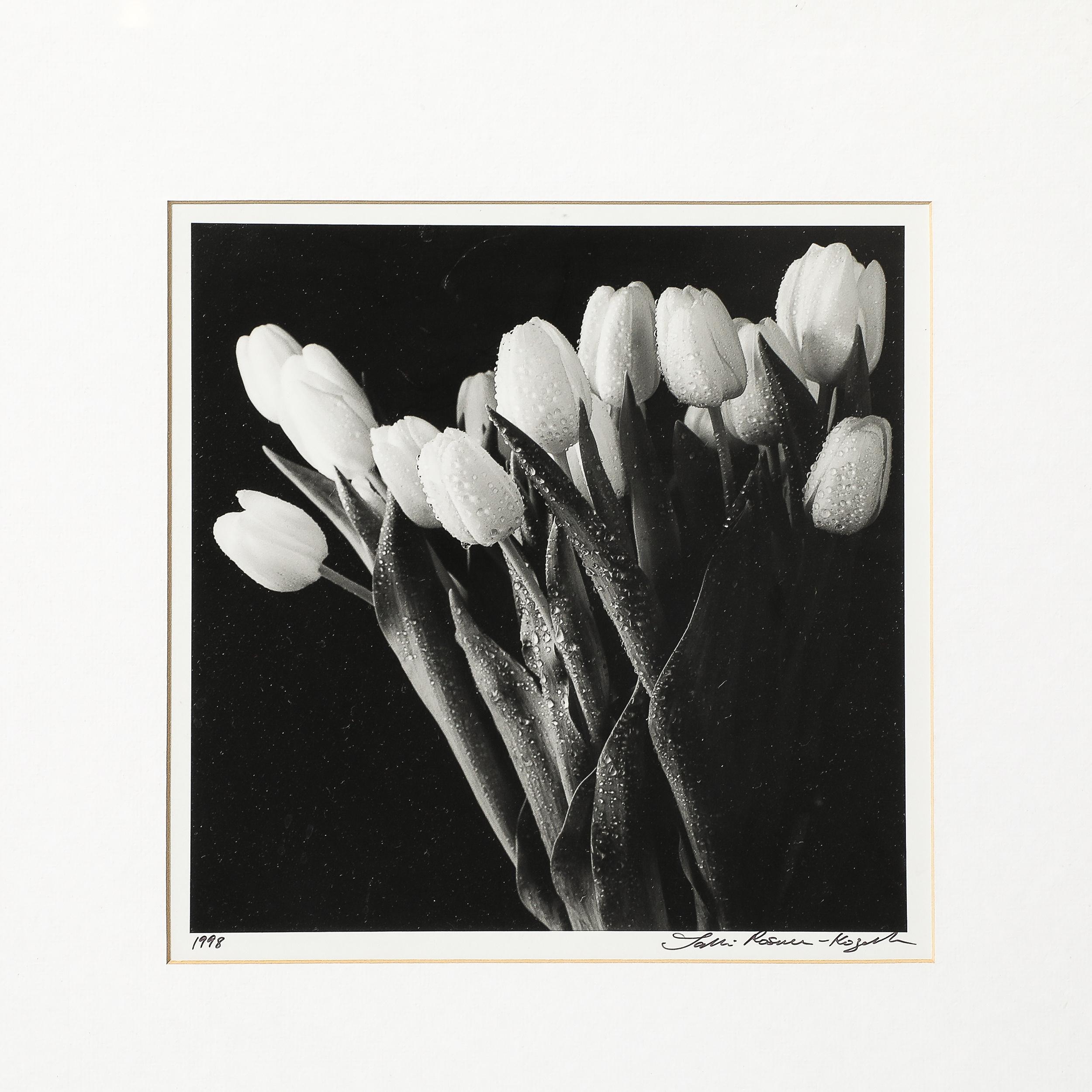 Fotografia modernista di natura morta in bianco e nero con tulipani - Still-Life Photograph Grigio di Unknown