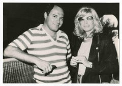 Monica Vitti and Carlo Verdone - Vintage Black and White Photo - 1980s