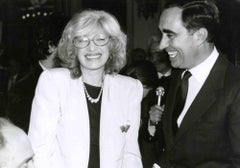 Monica Vitti and Franco Carraro - Vintage b/w Photo - 1980s