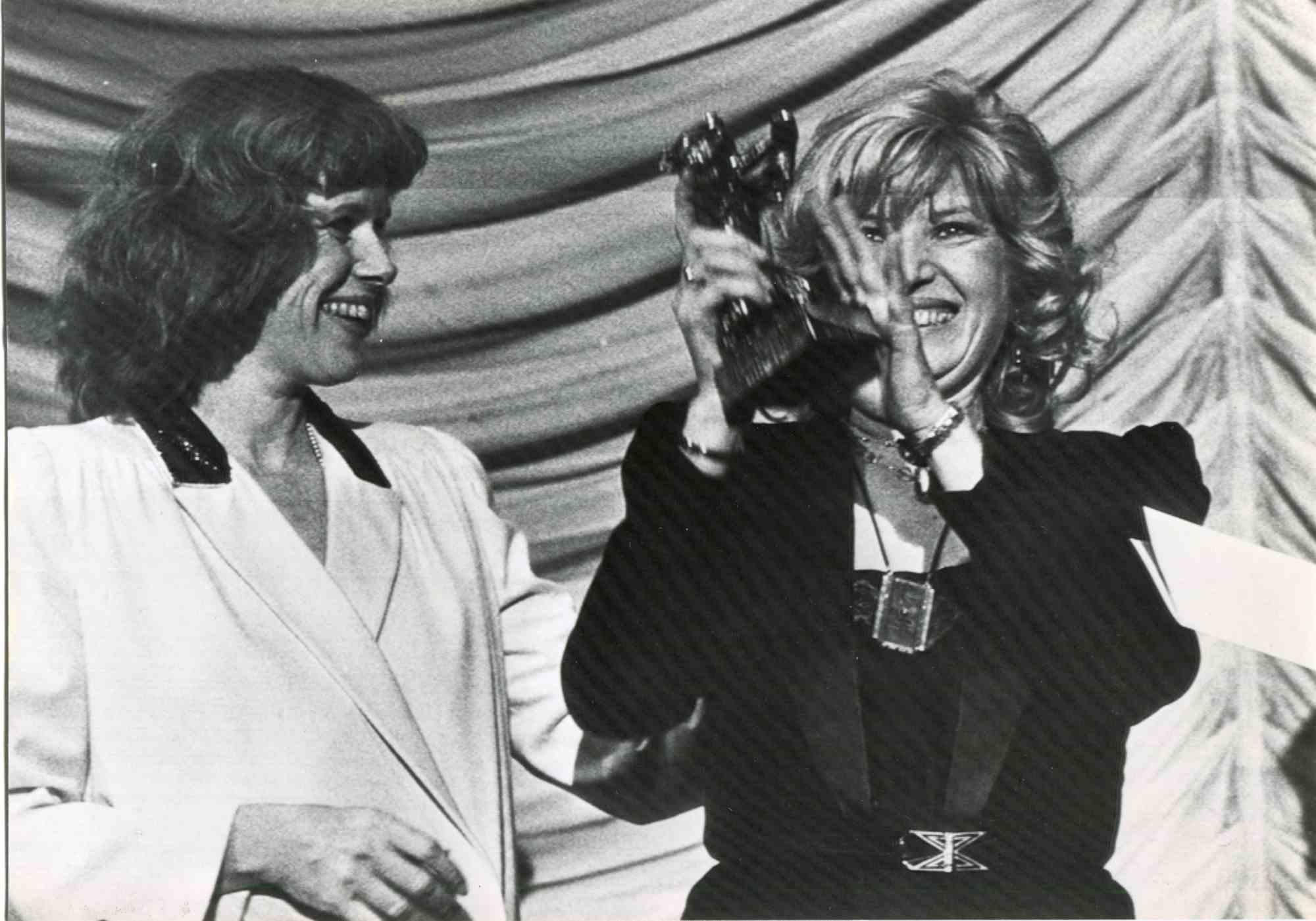 Unknown Black and White Photograph - Monica Vitti and Liv Ullman - Vintage Black and White Photo - 1980s