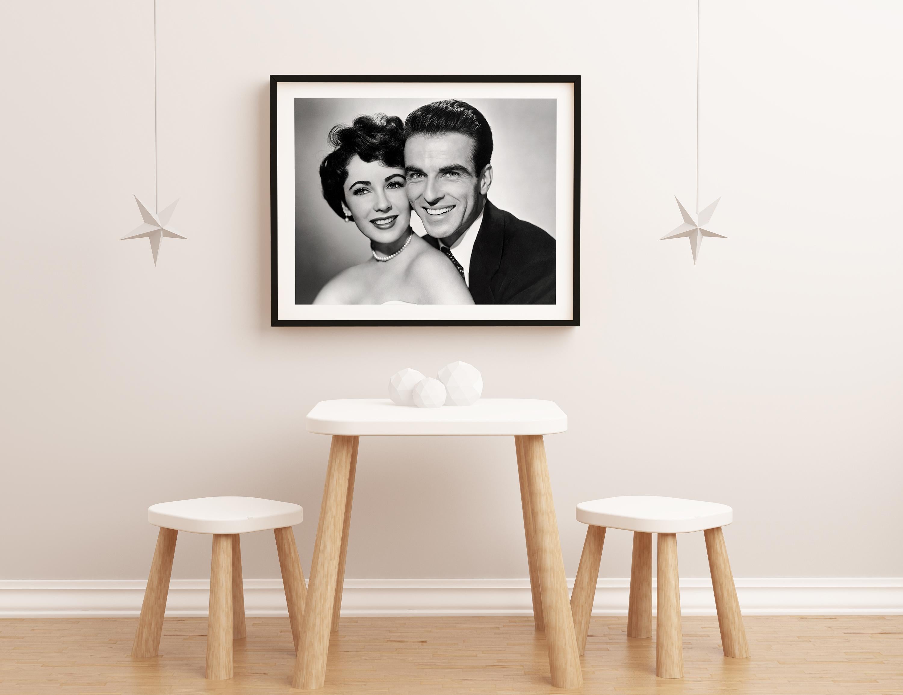 Montgomery Clift and Elizabeth Taylor Globe Photos Fine Art Print - Gray Black and White Photograph by Unknown