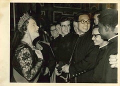 Madre Regina con gli studenti - Foto d'epoca - Metà del XX secolo