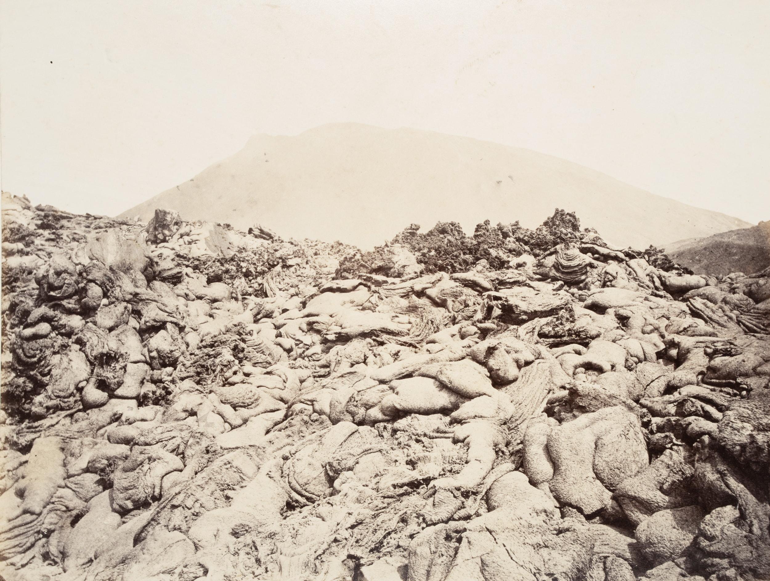 Unknown Landscape Photograph - Mountain top with lava of Vesuvius
