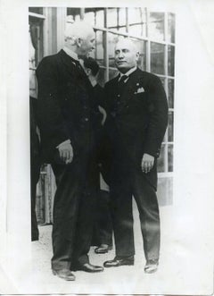 Mussolini And Simon - Vintage Photograph 1934