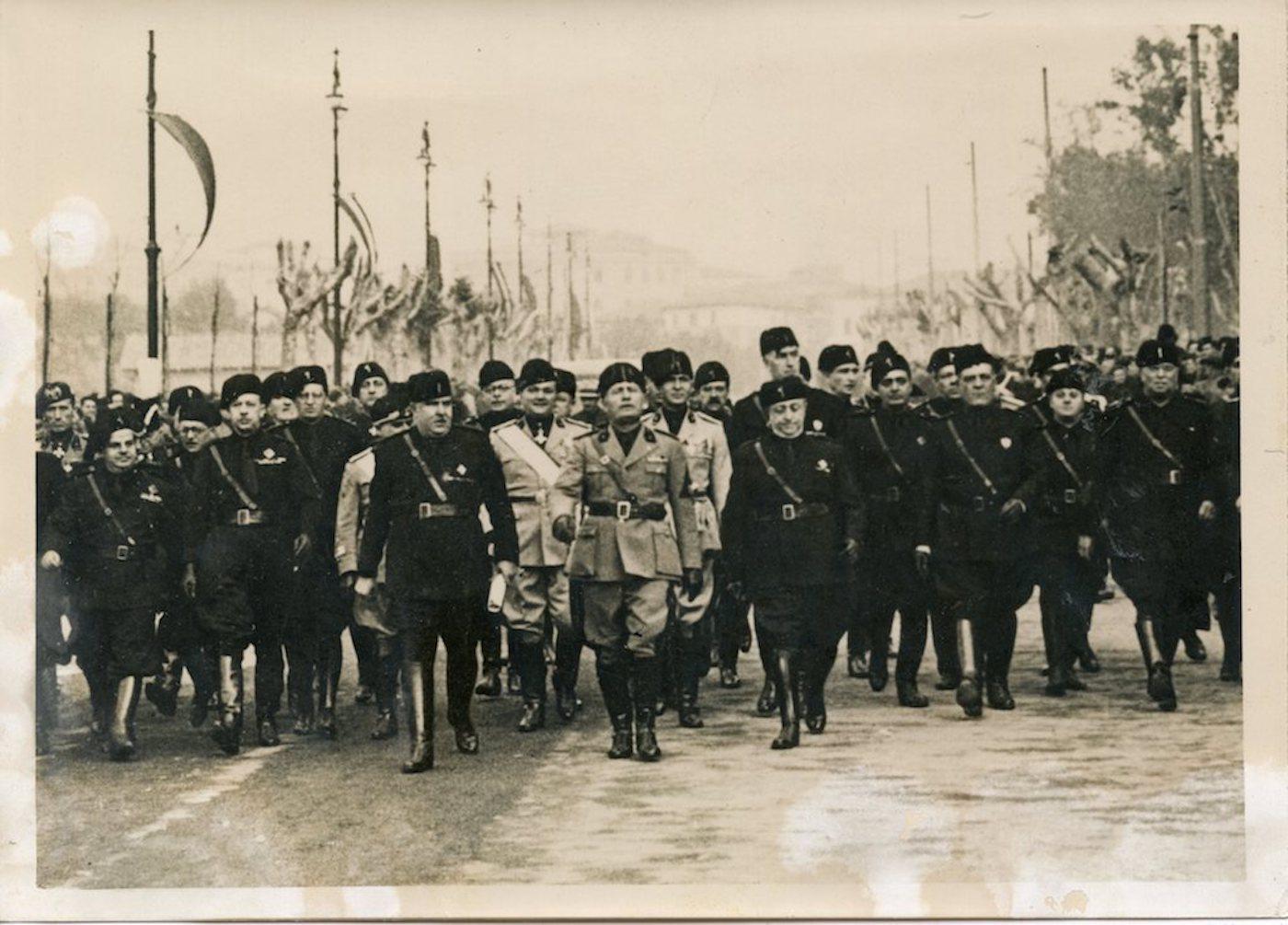 Mussolini At 13th Anniversary of Fascism - Vintage Photo - 1935