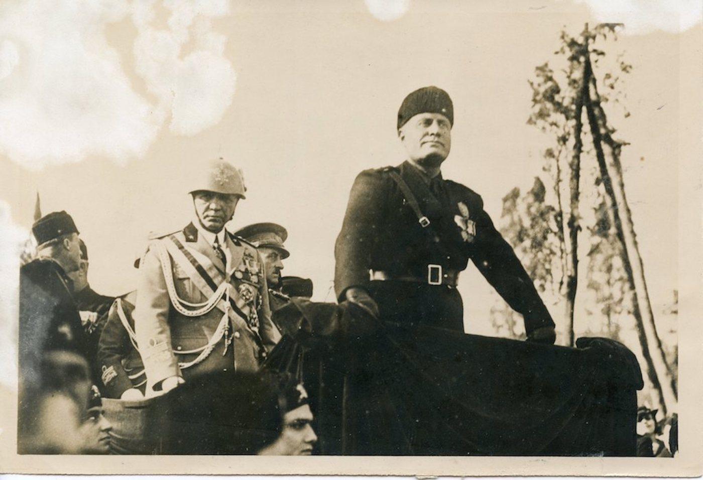 Mussolini im Zirkus Maximus - Vintage-Foto - 1934